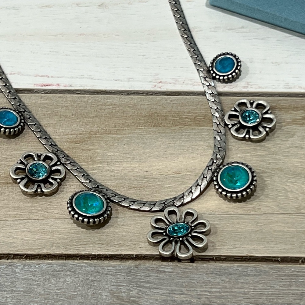 Petal Perfection Necklace, Touchstone Crystal by Swarovski